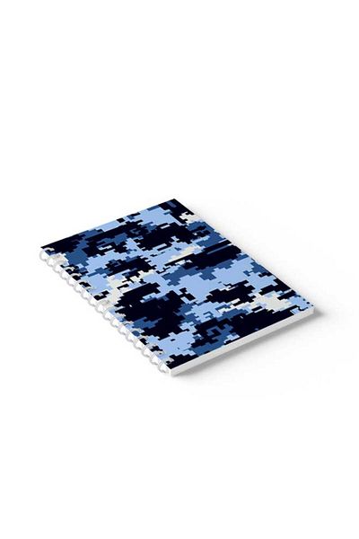 LOWHA Spiral Notebook with Front and Back Hard Covers Featuring Pixels Design