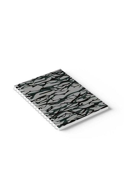 LOWHA Spiral Notebook with Front and Back Hard Covers Featuring Shapes Design