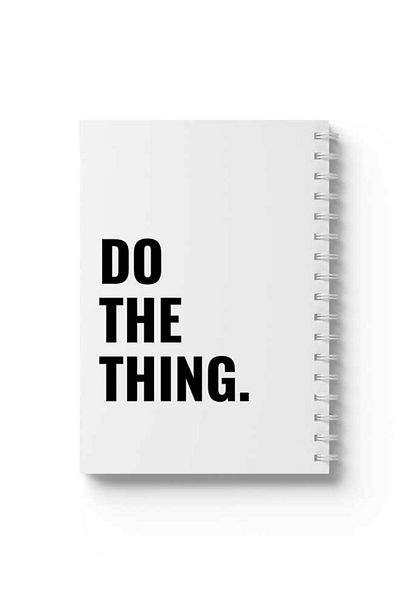 LOWHA Spiral Notebook with Front and Back Hard Covers Featuring Do the Thing Design