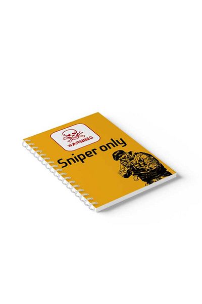 LOWHA Spiral Notebook with Front and Back Hard Covers Featuring Warning Design