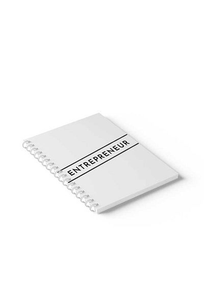 LOWHA Spiral Notebook with Front and Back Hard Covers Featuring Entrepreneur Design