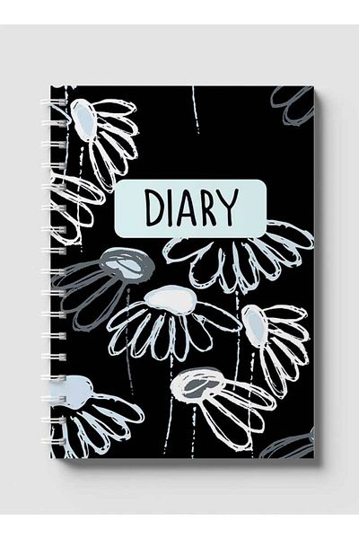 LOWHA Spiral Notebook with Front and Back Hard Covers Featuring Echinacea Flower Design