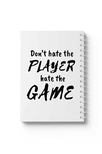 LOWHA دفتر ملاحظات حلزوني مع غلافين أمامي وخلفي صلبين بتصميم "لا تكره اللاعب"