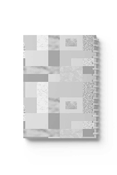 LOWHA دفتر ملاحظات حلزوني مع غلافين أمامي وخلفي صلبين بتصميم أشكال