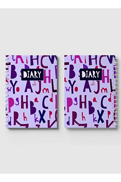 LOWHA دفتر ملاحظات حلزوني مع غلافين أمامي وخلفي صلبين بتصميم رسائل يومية