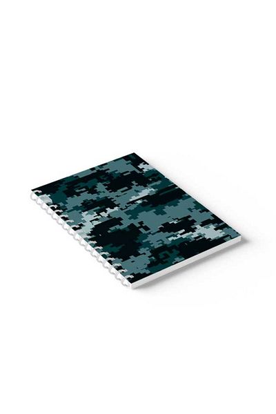 LOWHA Spiral Notebook with Front and Back Hard Covers Featuring Pixel Design