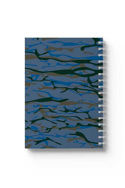 LOWHA Spiral Notebook with Front and Back Hard Covers Featuring Shapes Design