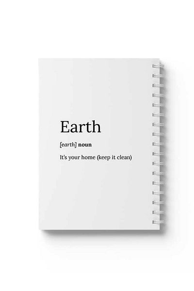 LOWHA Spiral Notebook with Front and Back Hard Covers Featuring Earth It's Your Home Design