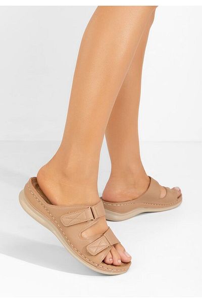 B T Shoes Slippers with orthopedic sole Raquela khaki