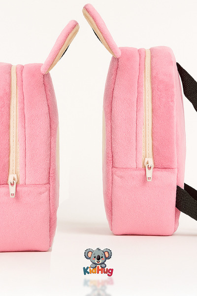 KidHug Pembe [ Isimli ] Nakışlı Çocuk Sırt Çantası – 0-8 Yaş Arası, Okul Kreş