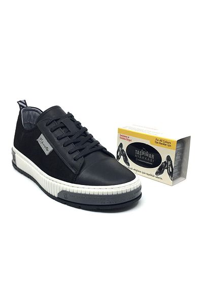 Taşpınar Ayakkabı License 100% Genuine Leather Orthopedic Men's Casual Sneaker Summer Shoes New Season with Sponge Gift