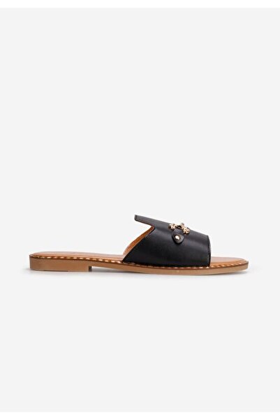 B T Shoes Black Ravonia flat slippers