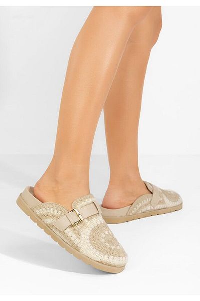 B T Shoes Pamila women's clogs beige