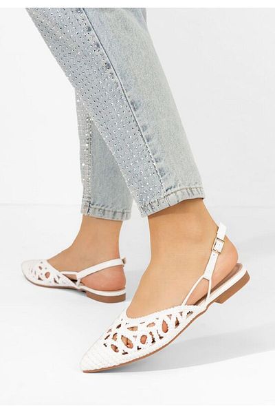 B T Shoes Balerini dama Sharie albi