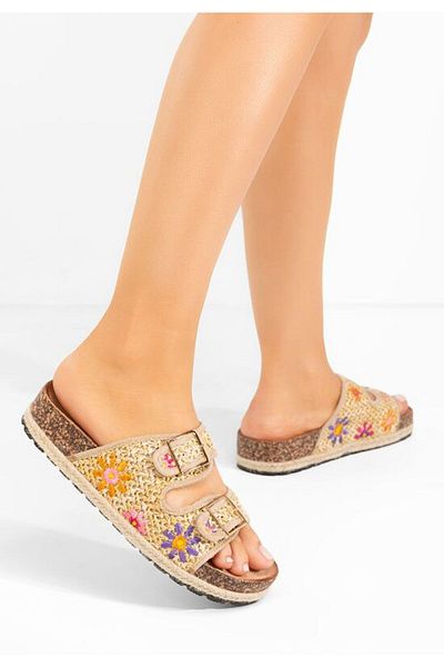 B T Shoes JOELIA platform slippers khaki