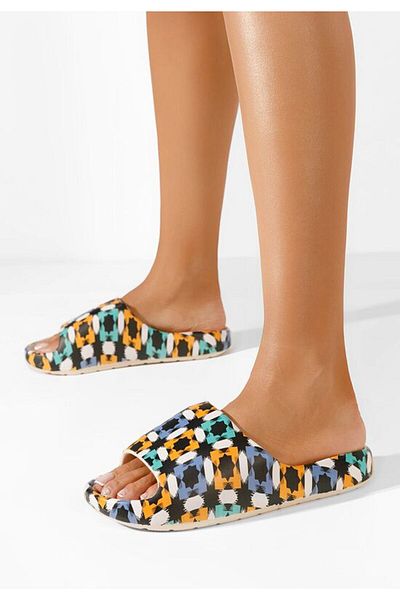B T Shoes Jomya women's multi-colored beach slippers