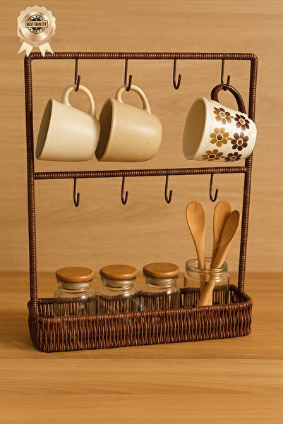 NEWNOW Naturalcharm Jewelry Organizer Stand, Hand Knitted Organizer