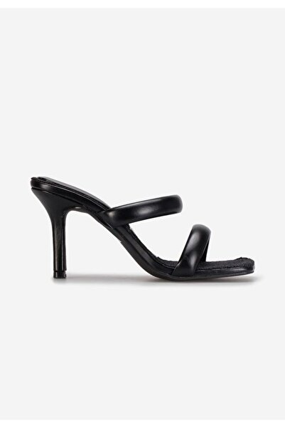 B T Shoes Zasha black heeled slippers