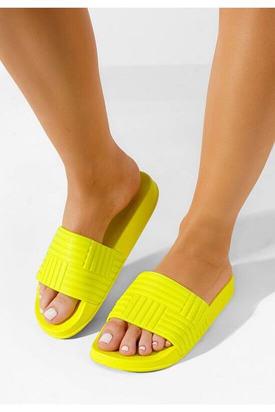 B T Shoes Women's Sumaya neon beach slippers