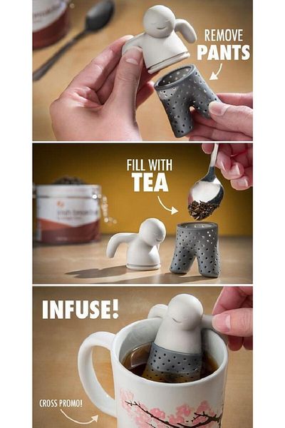 Museburan Silicone Tea Strainer Interesting Cute Funny Filter Tea Brewing Strainer