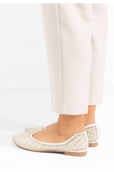 B T Shoes Balerini eleganti Charity albi