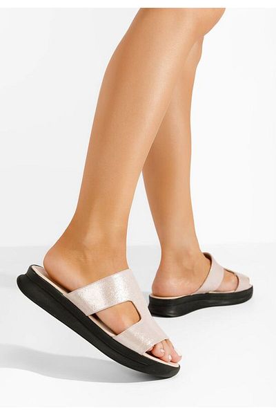 B T Shoes Women's leather slippers Ermita Higuera pink