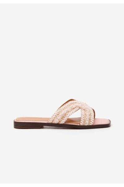 B T Shoes Ingryd pink flat slippers