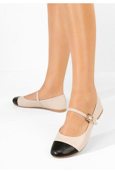 B T Shoes Women's Michaia beige ballet flats