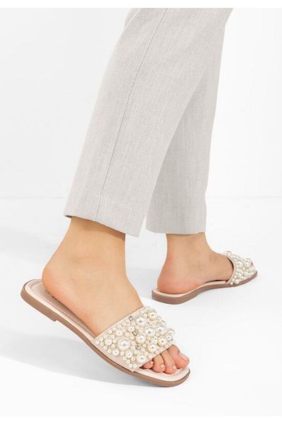 B T Shoes Papuci fara toc Lidya bej