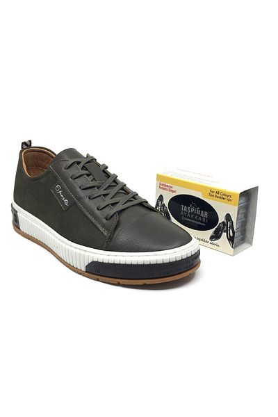 Taşpınar Ayakkabı License 100% Genuine Leather Orthopedic Men's Casual Sneaker Summer Shoes New Season with Sponge Gift