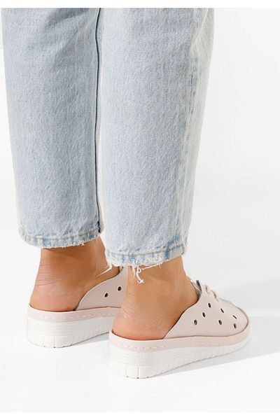 B T Shoes Women's leather slippers Patricia pink