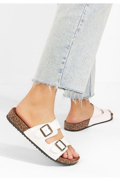 B T Shoes Women's white Janeti slippers