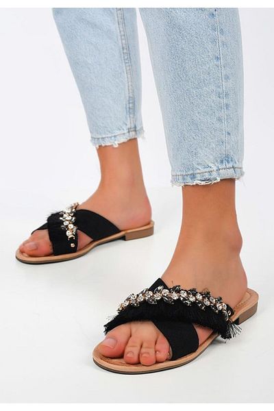B T Shoes Piarra women's slippers Black