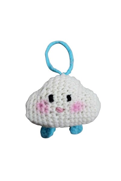 Ralp Moda سلسلة مفاتيح على شكل سحابة محبوكة يدويًا