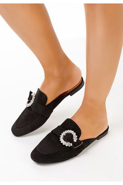 B T Shoes Elegant women's clogs Eleina black