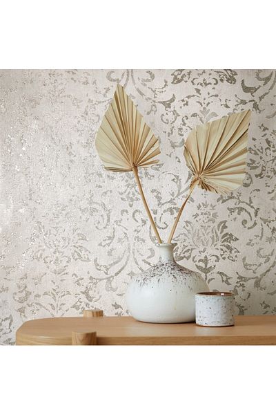 Marburg Decorative Wallpaper Damask Pattern with Glossy Effect City Glow 34291