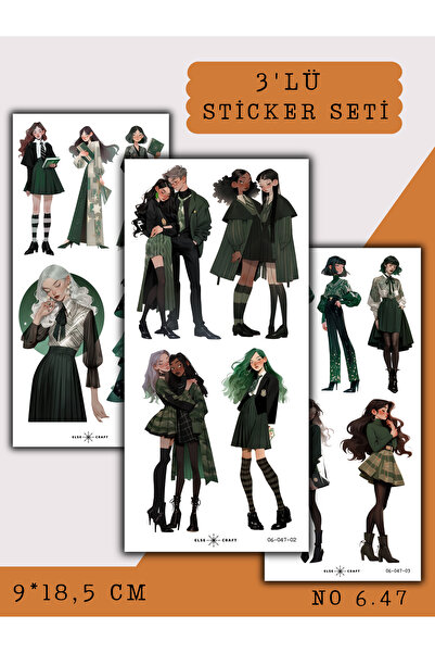 Else Craft 3'lü Harry Potter - Slytherin Sticker 6.47 - Ajanda Planlayıcı Bul...
