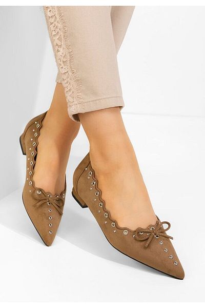 B T Shoes Balerini eleganti Sharyna kaki