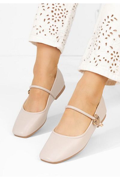 B T Shoes Balerini dama Norina bej