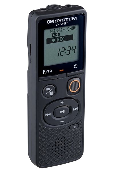 OLYMPUS LİFE Olympus | Cyfrowy dyktafon (OM Branded) | VN-540PC | Czarny | Wyświetlacz segmentowy 1.39'