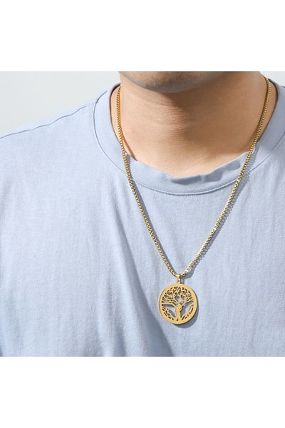 Viking Unisex Tree of Life 316L Stainless Steel Necklace