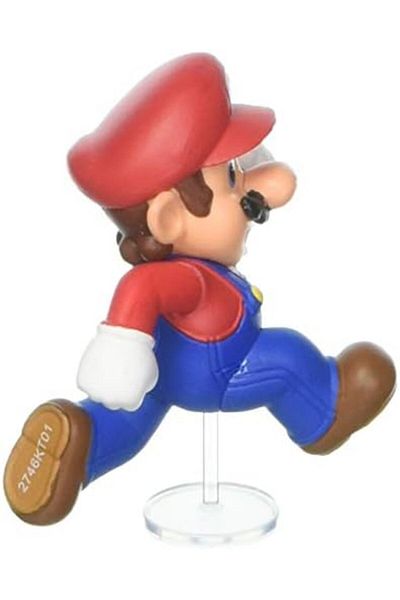 Nintendo Jakks Pacific Year 2016 World of Super Mario Series 2-1/2 Inch Tall Figure - Running MARIO