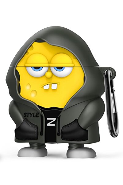 kılıfbenim Airpods 4.nesil Ile Uyumlu Kılıf Karikatür Sünger Bob Figürlü Tasarım Sevimli Figürlü Silikon Kılıf