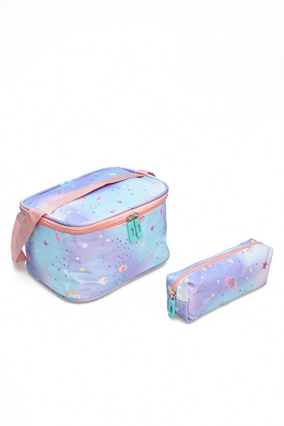 ELATAE Children's 3-Piece School Set Primary School Bag & Thermal Lunch Box & Pen Holder 1385