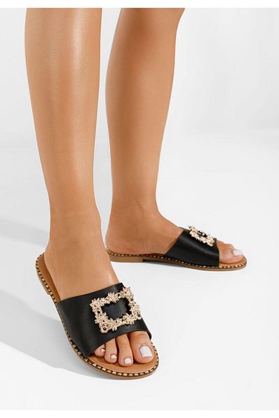B T Shoes Eleniana women's slippers, black