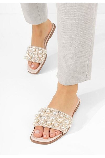B T Shoes Papuci fara toc Lidya bej
