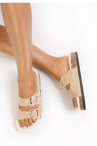 B T Shoes Women's Testa beige slippers