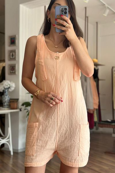 Unique Boutique Baby Color Muslin Fabric Jumpsuit