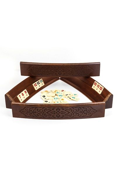 Helena Solid Wood Semi-Round Rummy Game