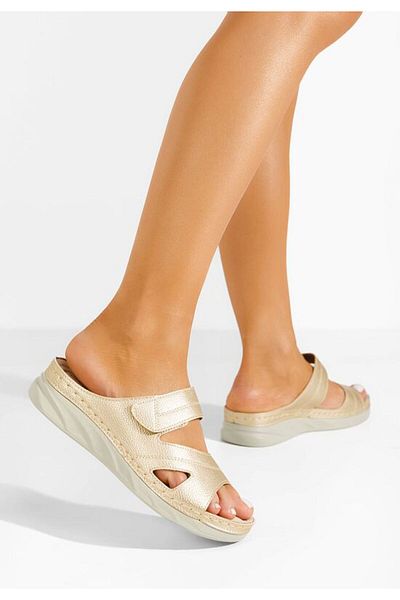 B T Shoes Slippers with orthopedic sole Nitara gold